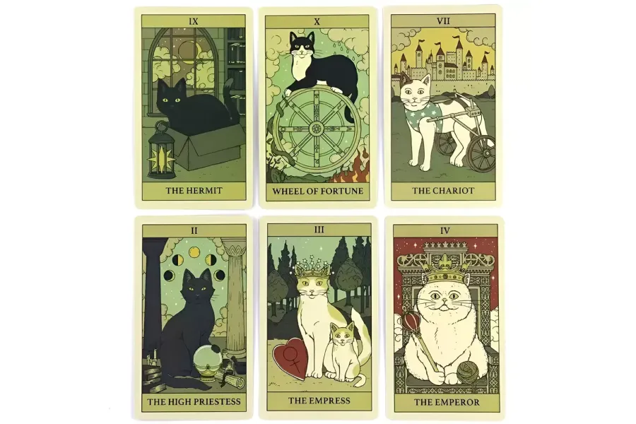 Tarot Cats Deck for Grounding Energy