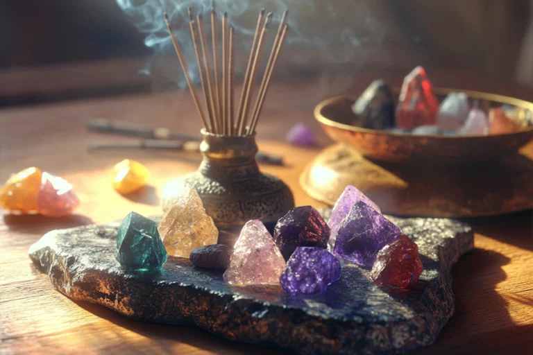 Amethyst & Clear Quartz Gemstones